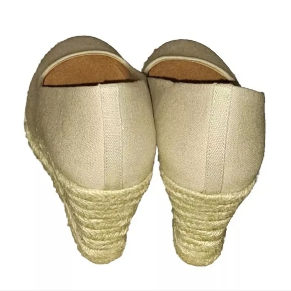 J Crew Women's Size 9 Beige Wedge Heel Shoe SB6#11 - Picture 4 of 7